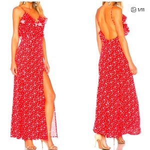 Privacy Please Red Floral Dress